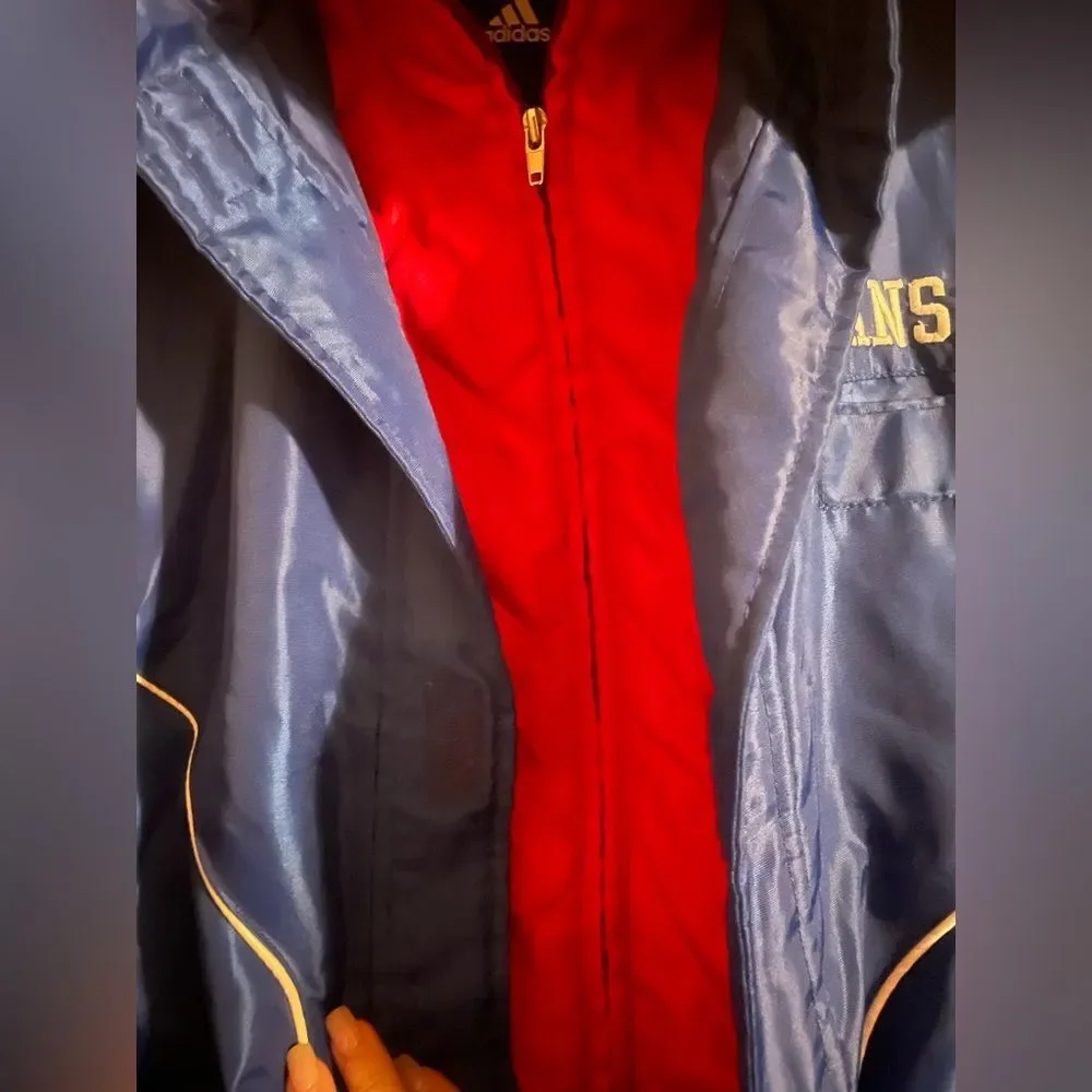 University of Kansas, KU Jayhawks, boys heavy Adidas coat size Large 14/16 blue